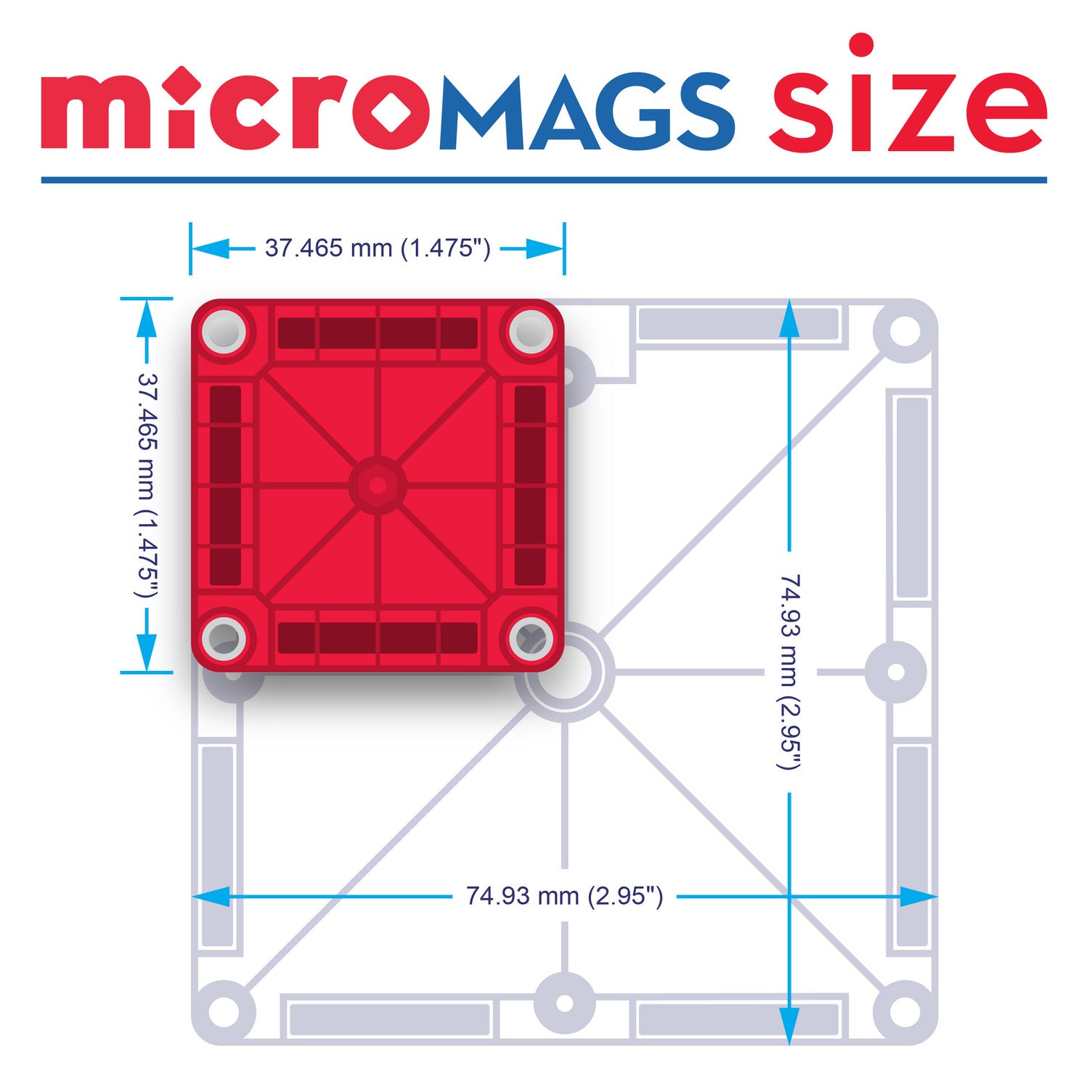 microMAGS LEARN Letters 56 Piece Set - Image 7